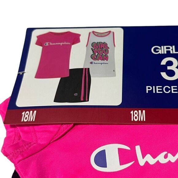 Champion Toddler Girls 3 Piece Active Set Size 18M - Picture 3 of 9